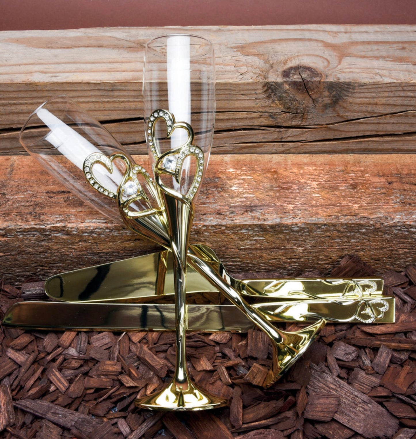 Personalized Wedding Cake Server and Knife Set Custom Cake Serving, Knife Cutter, and Champagne Flutes Wedding Bridal176