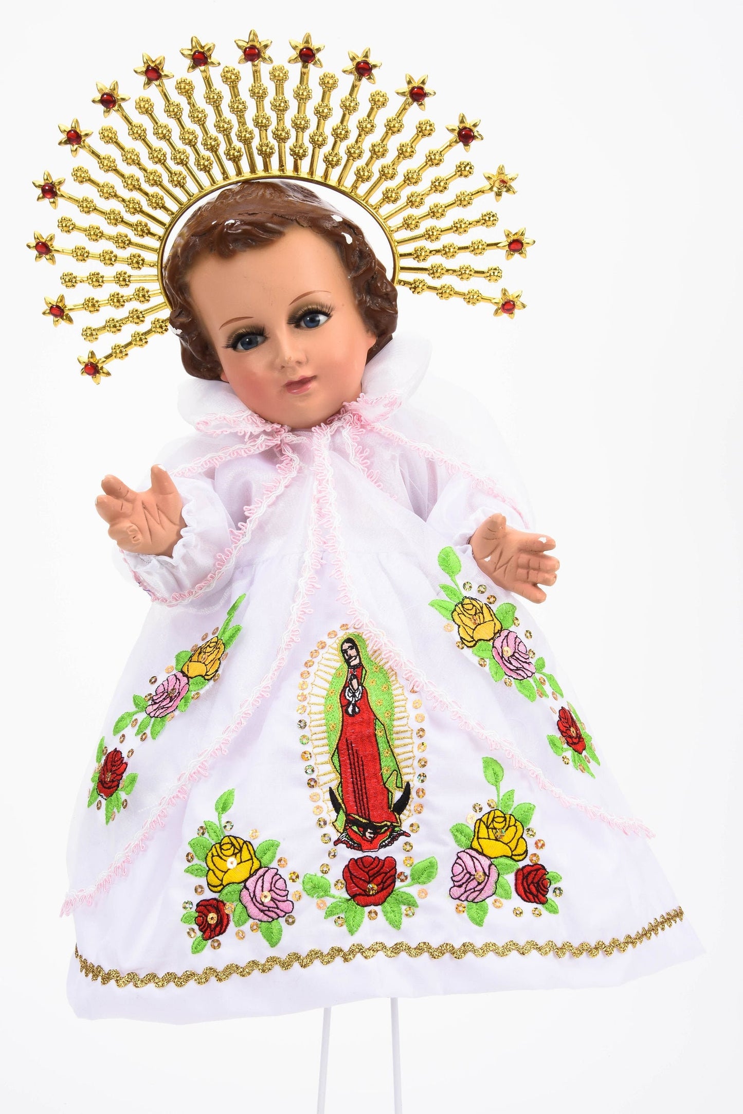 Trajecito de Virgen de Guadalupe para Niño Dios con accesorios Incluidos/Baby Jesus Outfit208