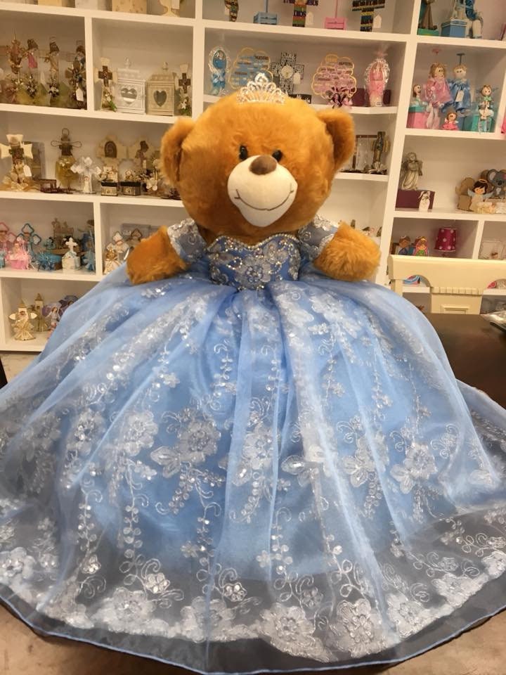 Personalized Quinceanera Teddy Bear Dress, Custom made Teddy Bear Dress, Includes Custom made Dress and Bear535