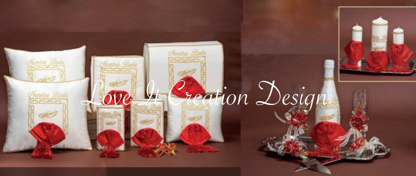 Custom Made Wedding Pillow Set/Personalizado Set de Cojines para Boda/Cojines para Boda, Pillow Set, Cojines de Boda146