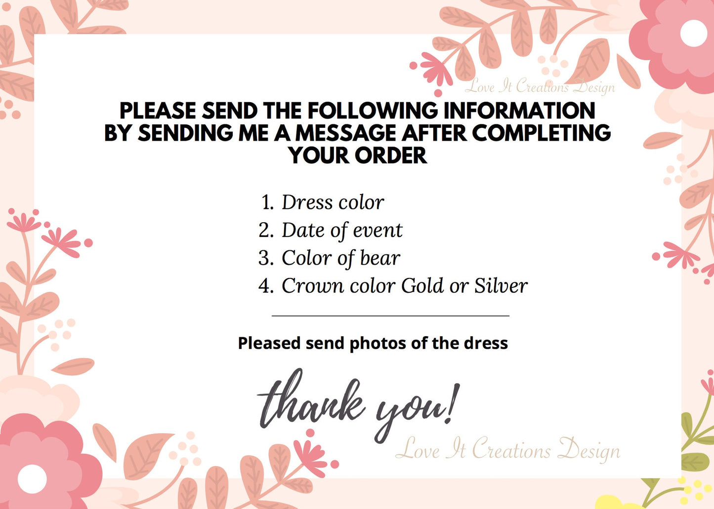 Personalized Quinceanera Teddy Bear Dress, Custom made Teddy Bear Dress, Includes Custom made Dress and Bear66