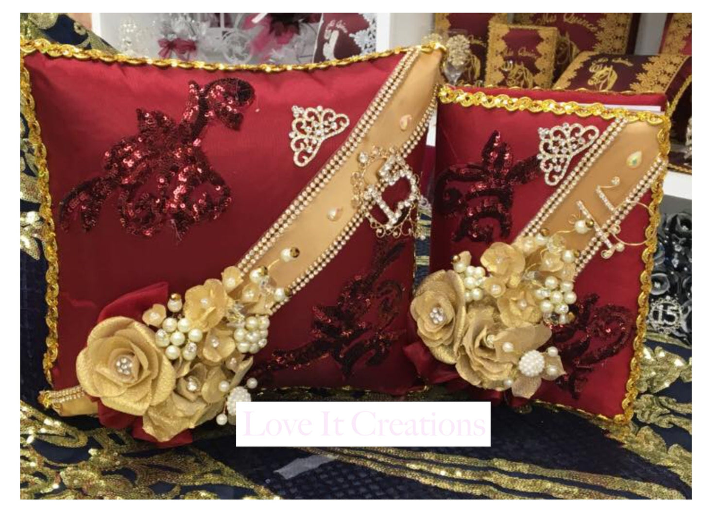 Set de Cojines para Quinceanera/Custom made Pillow Set/ Set de Cojines para Quinceanera Custom Sweet Sixteen Set Quinceanera Pillow Set276