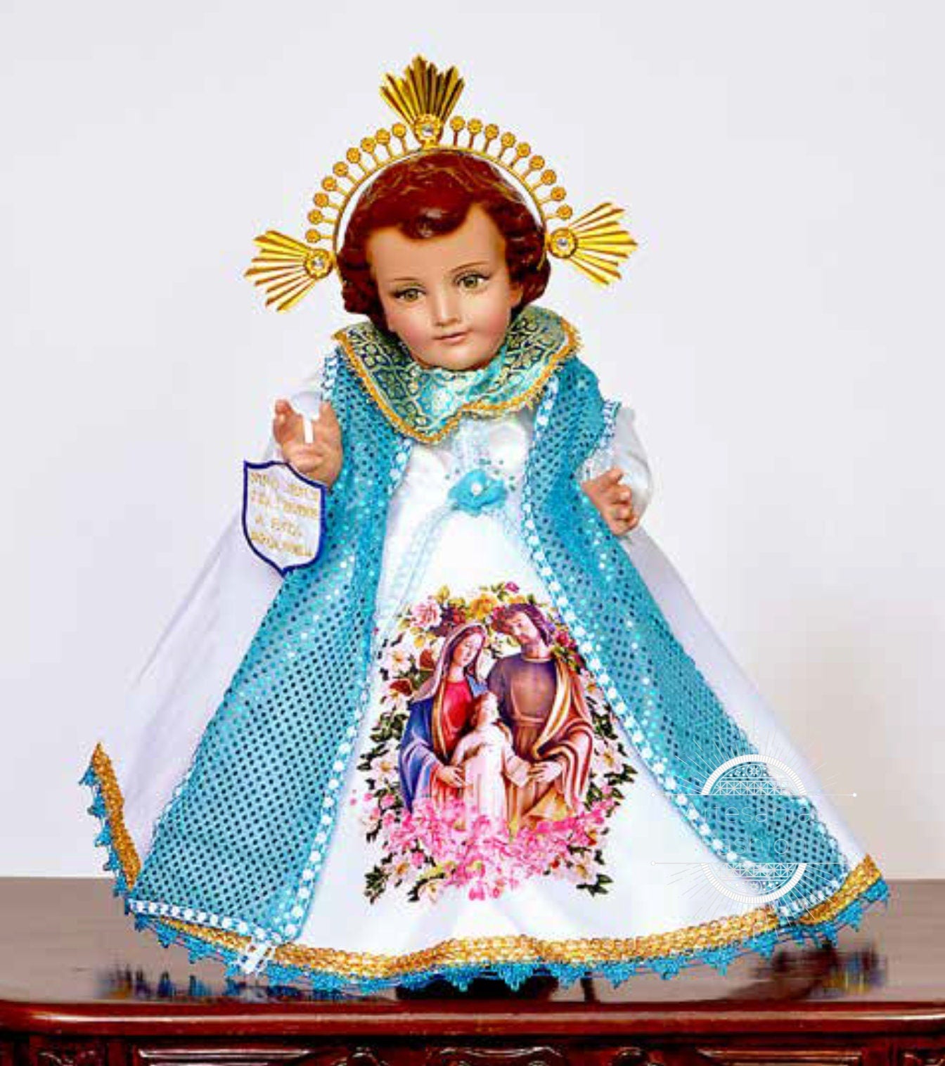 Trajecito de La Sagrada Familia para Niño Dios con accesorios Incluidos/Baby Jesus Outfit7