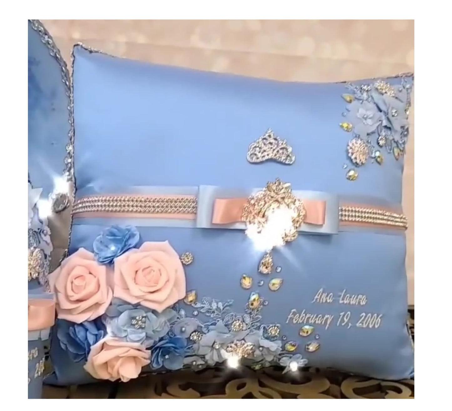Set de Cojines para Quinceanera/Custom made Pillow Set/ Set de Cojines para Quinceanera Custom Sweet Sixteen Set Quinceanera Pillow Set302