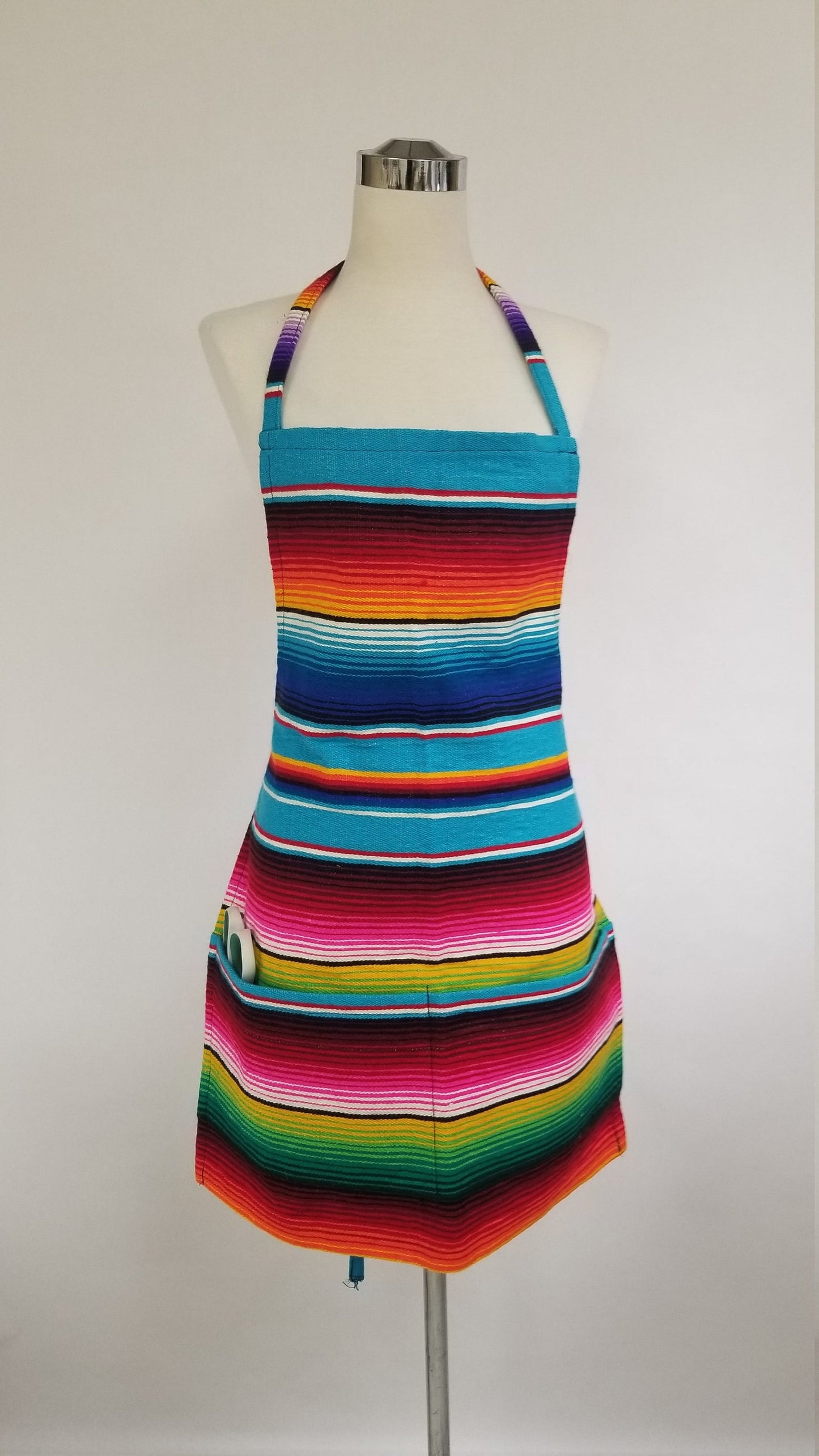 Personalized Apron, Mandil tradicional Mexicano, Traditional Sarepe Apron Delantal Sarape, Custom Mexican Apron71