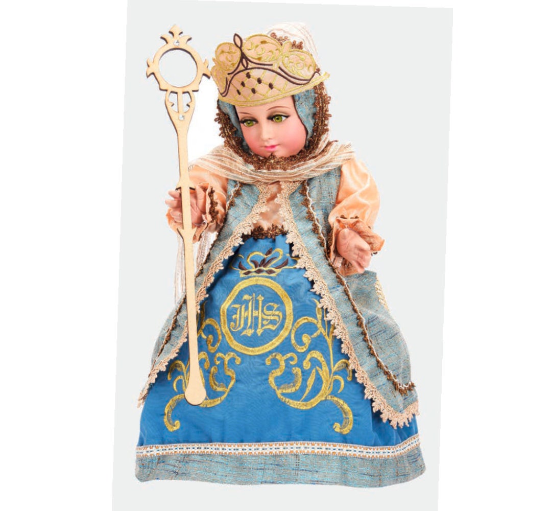 Trajecito de Rey de la Paz para Nino Dios con accesorios Incluidos/Baby Jesus Outfit/ Ropon de Nino Dios/Traje para Nino Dios182