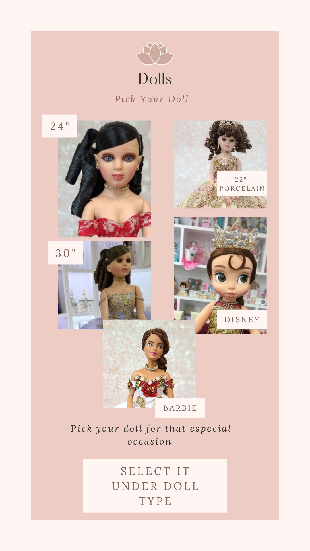 Quinceanera Doll Ultima Muneca Para Quinceañera/Muenca para 15 Anos Last Quinceanera Doll/Ultima Muneca446