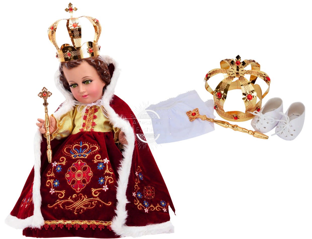 Trajecito de Nino de Rey de Reyes para Niño Dios con accesorios Incluidos/Baby Jesus Outfit200