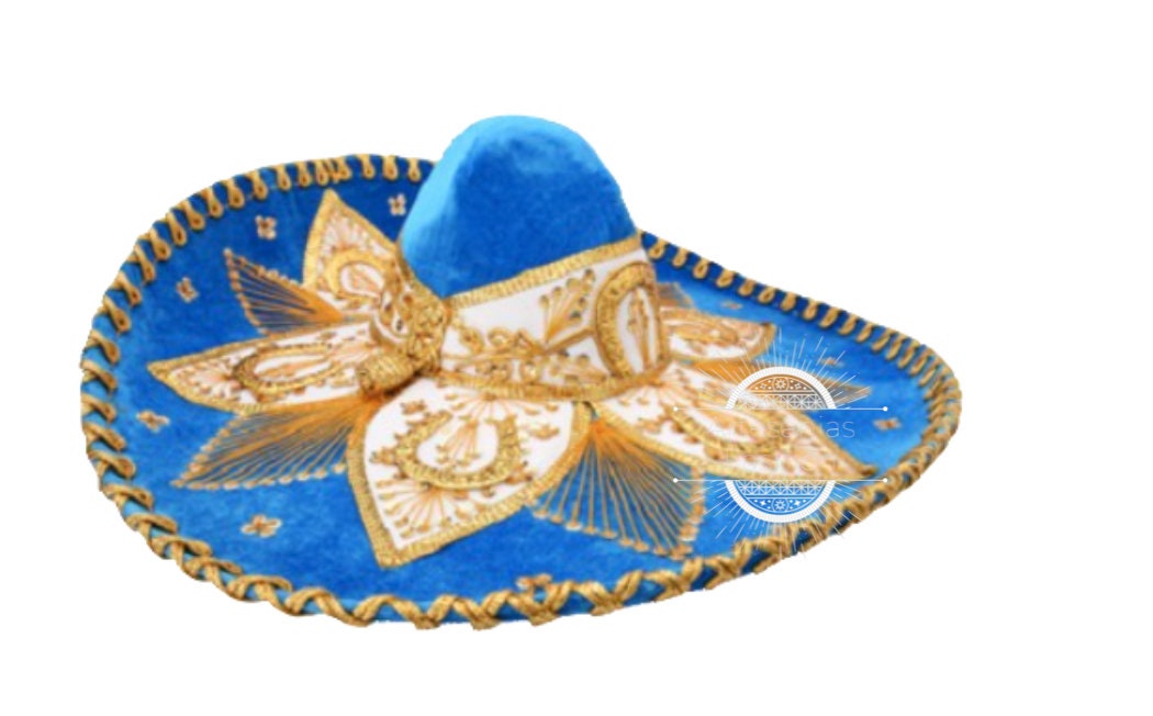 Sombrero de Charro, Sombrero Charro para adulto, Charro hat, Charro accesories, Charros, Sombrero, Flower Charro Hat186