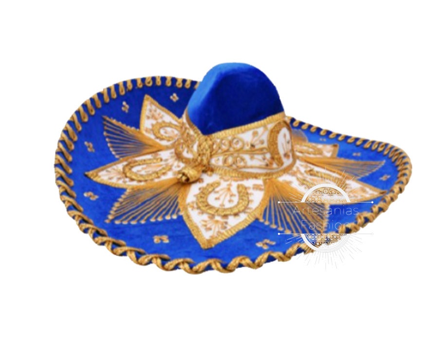 Sombrero de Charro, Sombrero Charro para adulto, Charro hat, Charro accesories, Charros, Sombrero, Flower Charro Hat185