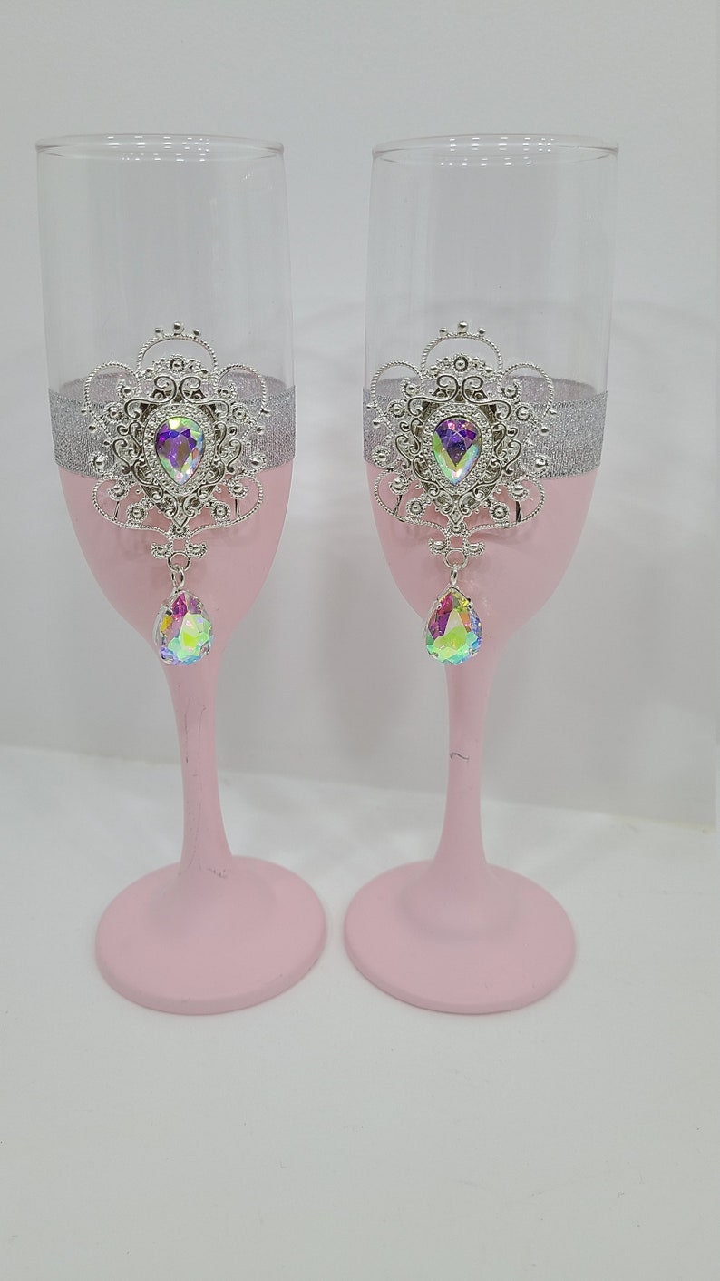 Wedding/Quinceniera Champagne Set of 2 with Cake Knife & Server Set included489