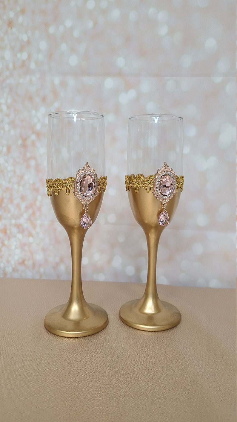 Wedding/Quinceniera Champagne Set of 2 with Cake Knife & Server Set included489