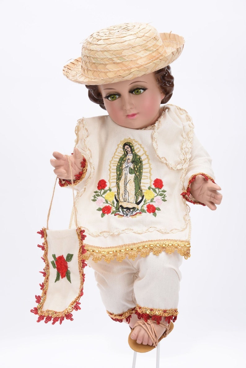 Trajecito de Juan Diego para Nino Dios con accesorios Incluidos/Baby Jesus Outfit/ Ropon de Nino Dios/Traje para Nino Dios42