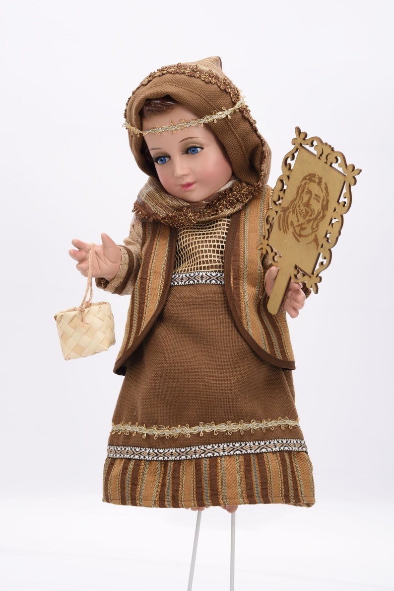 Trajecito de Jesus de Nazaret para Nino Dios con accesorios Incluidos/Baby Jesus Outfit/ Ropon de Nino Dios/Traje para Nino Dios134