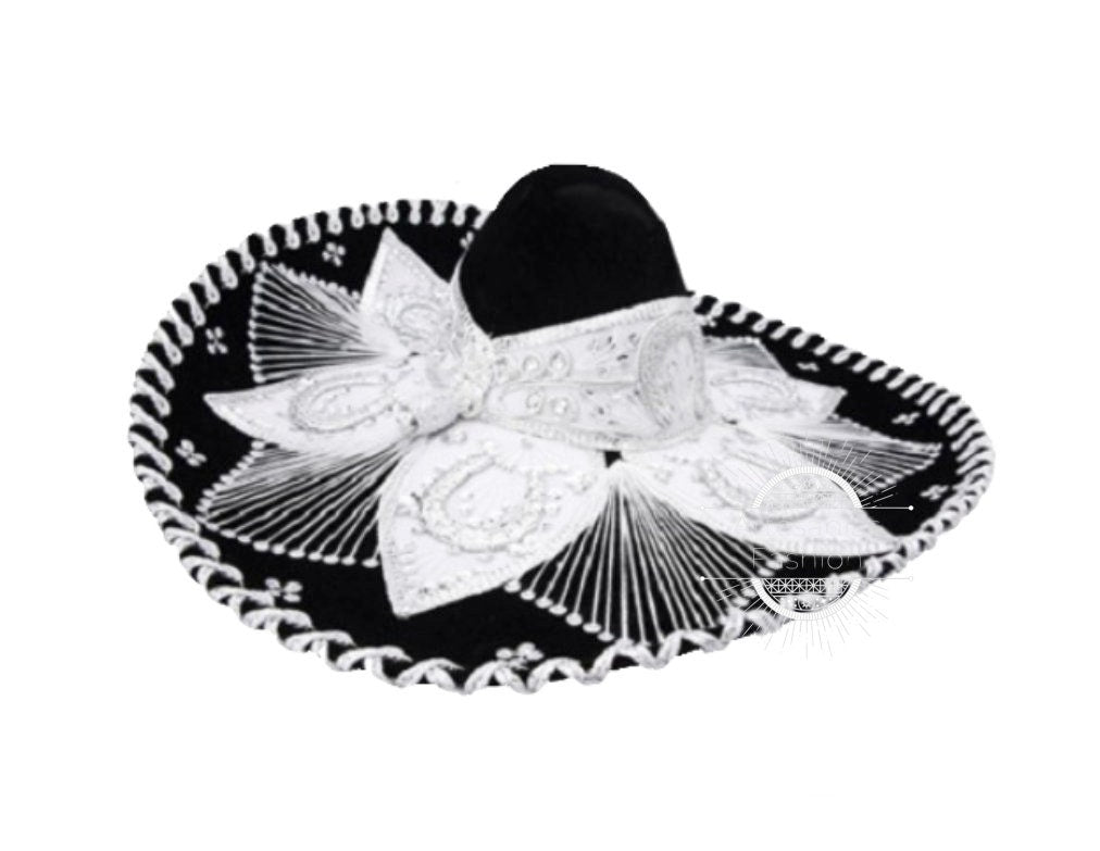 Sombrero de Charro, Sombrero Charro para adulto, Charro hat, Charro accesories, Charros, Sombrero, Flower Charro Hat188