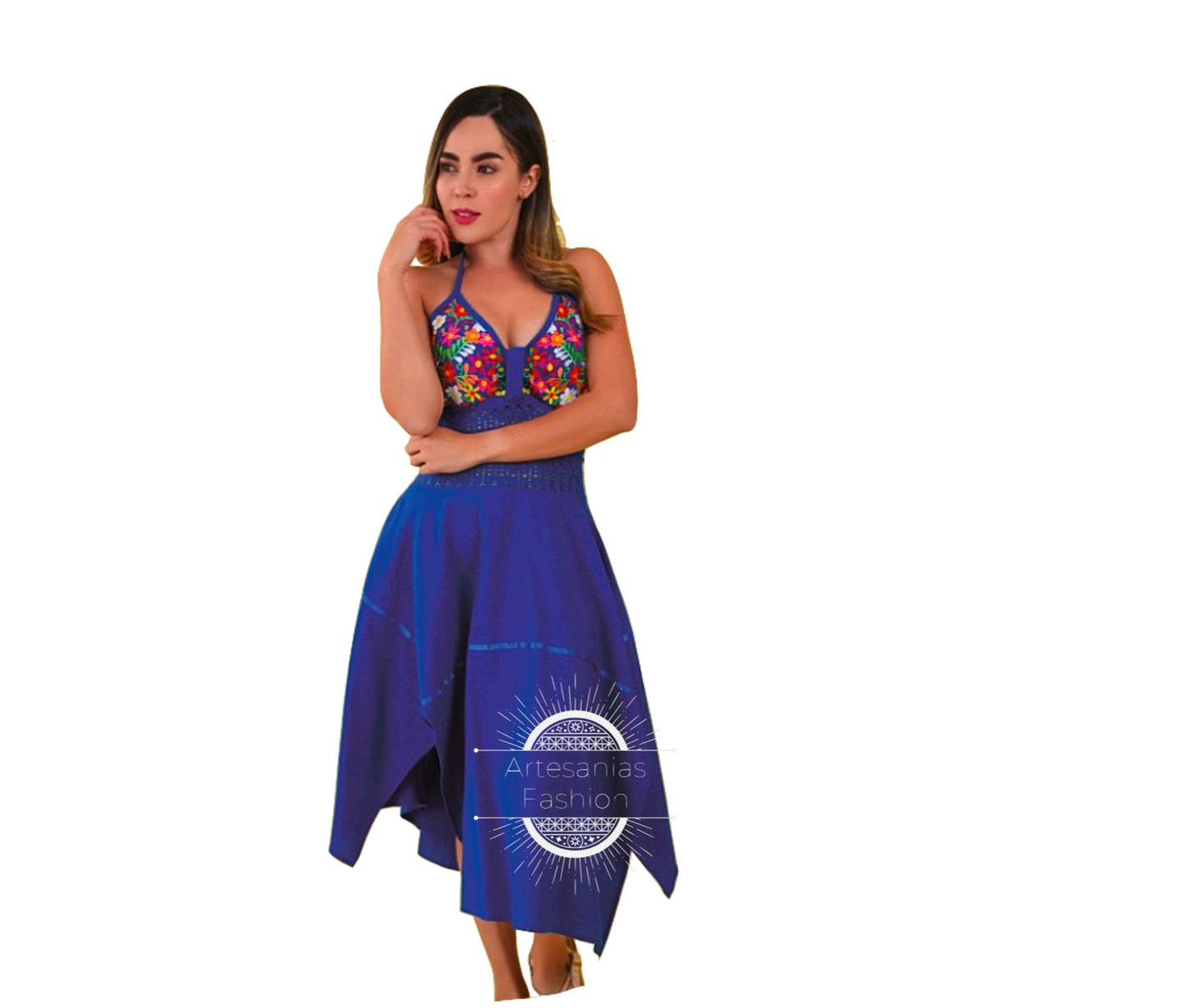 Vestido Mexican con Flores /Mexican Embroidery Dress with Flowers29