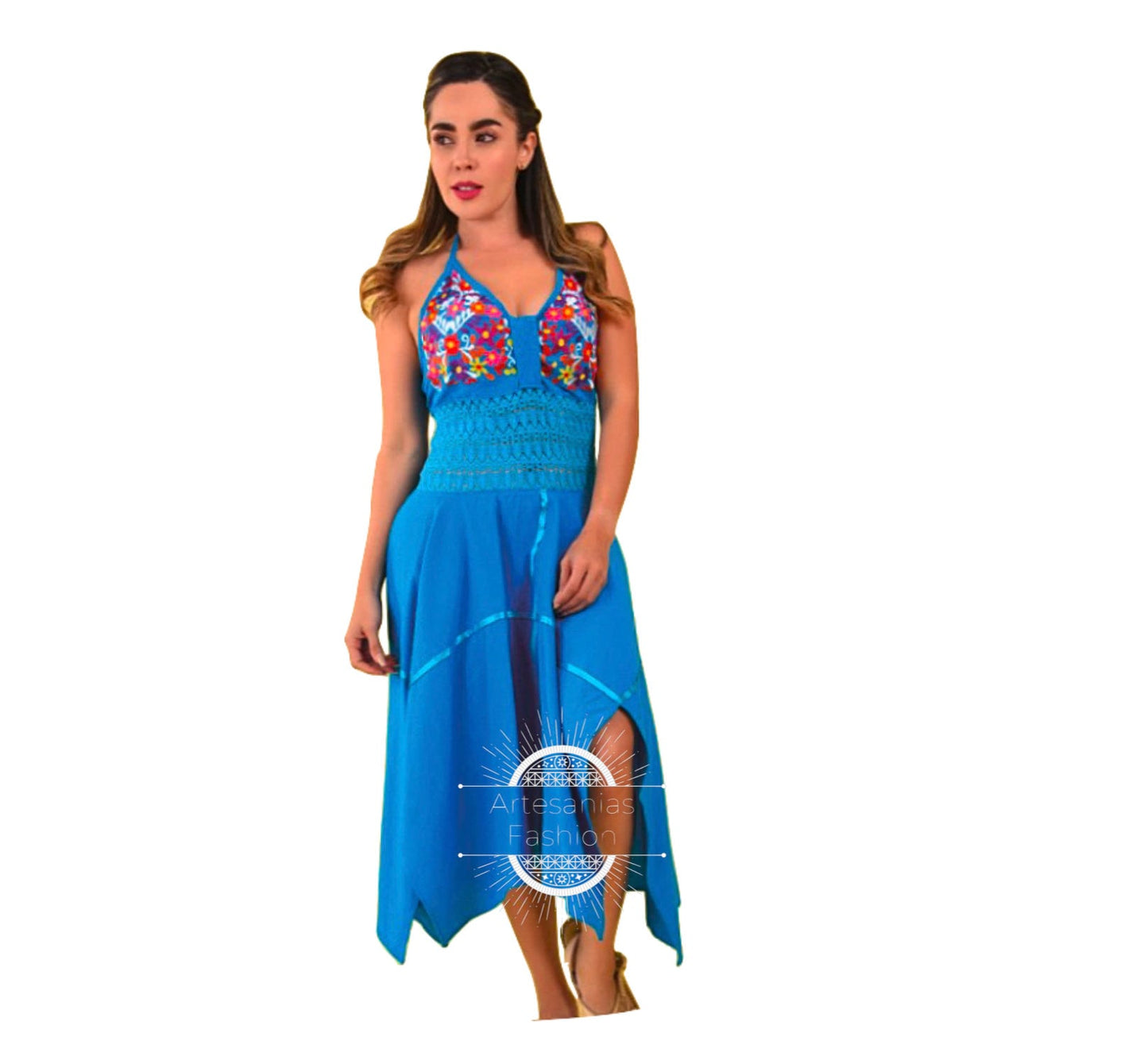 Vestido Mexican con Flores /Mexican Embroidery Dress with Flowers29