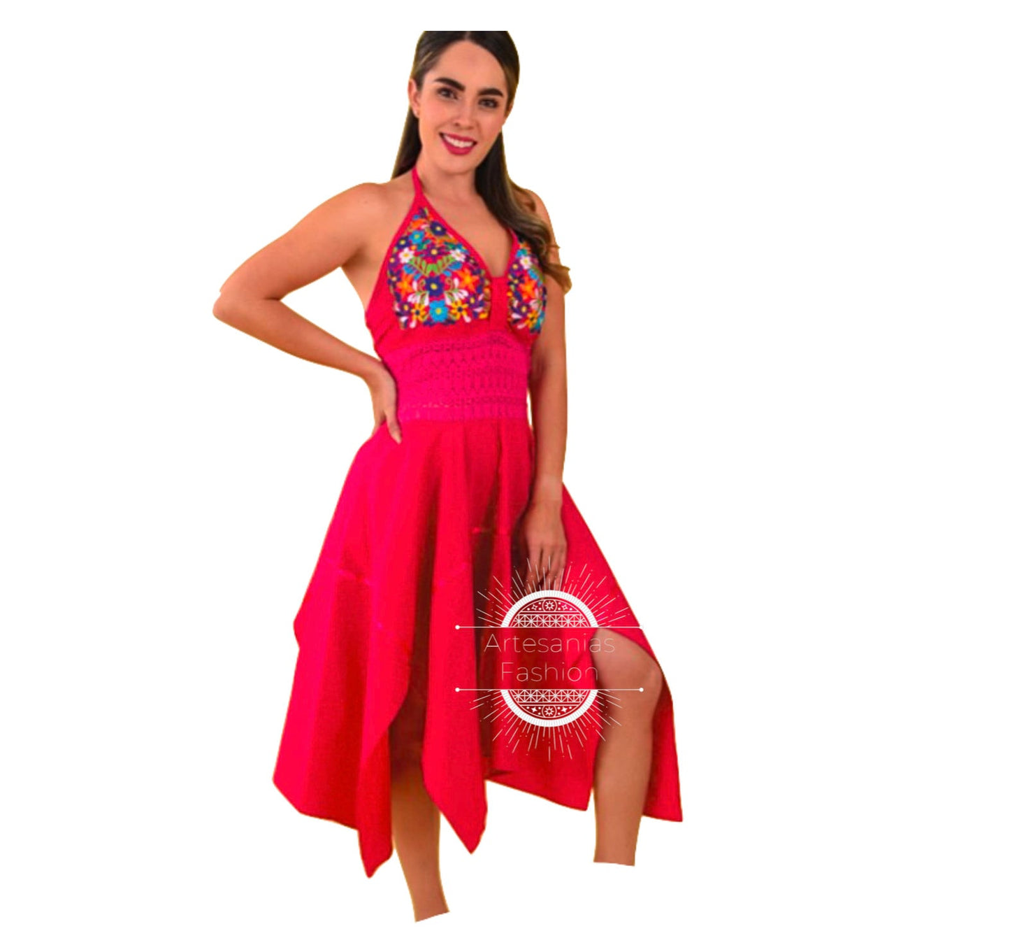 Vestido Mexican con Flores /Mexican Embroidery Dress with Flowers29