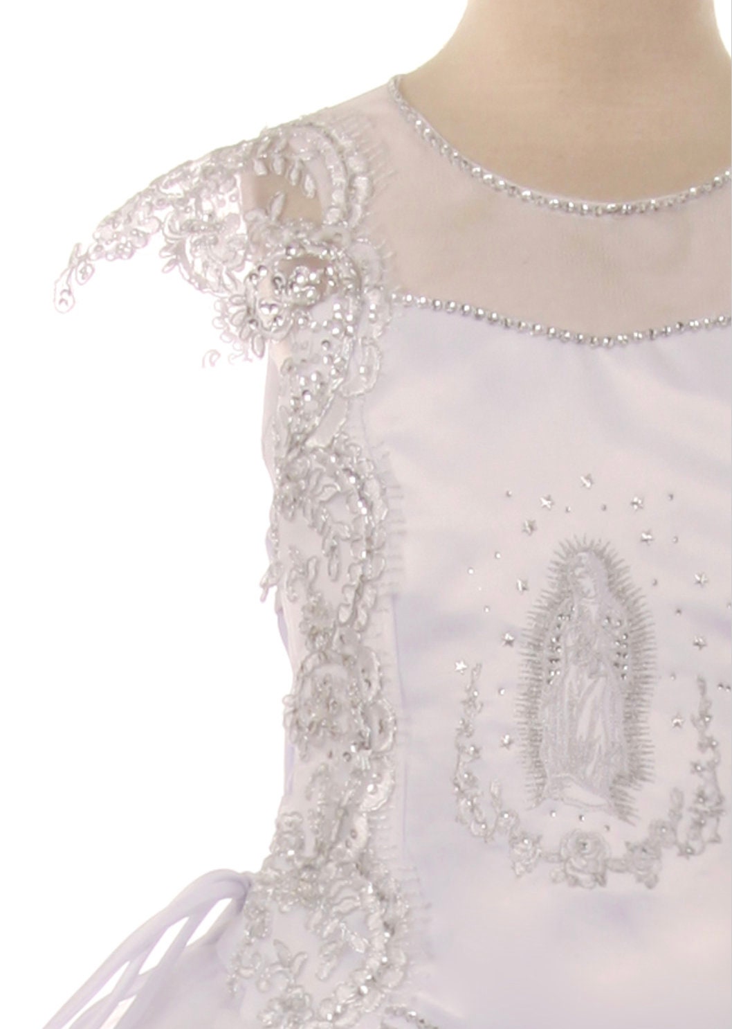First Communion Dress/Vestido de Primera Communion/First Communion Dress with Lace White Flower Girl Communion Gown | Holy Communion Dress61
