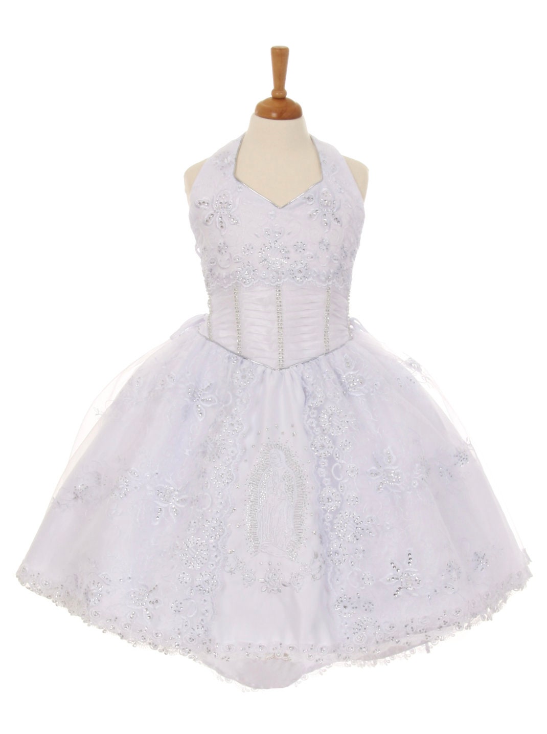 First Communion Dress/Vestido de Primera Communion/First Communion Dress with Lace White Flower Girl Communion Gown | Holy Communion Dress221