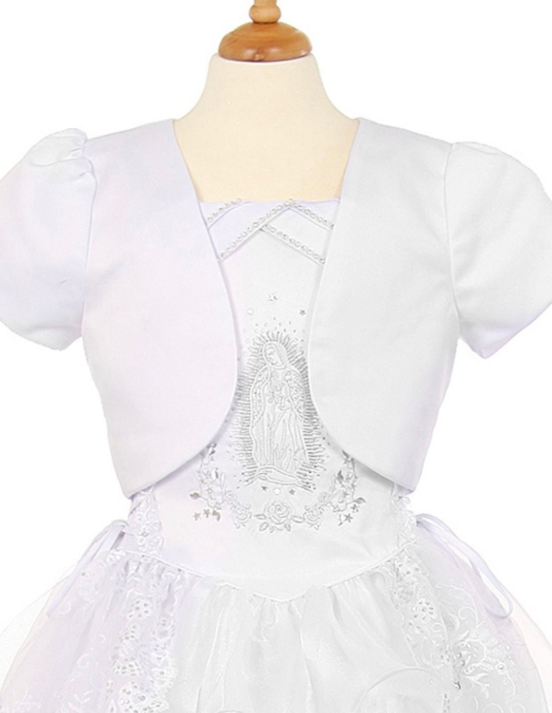 First Communion Dress/Vestido de Primera Communion/First Communion Dress with Lace White Flower Girl Communion Gown | Holy Communion Dress65