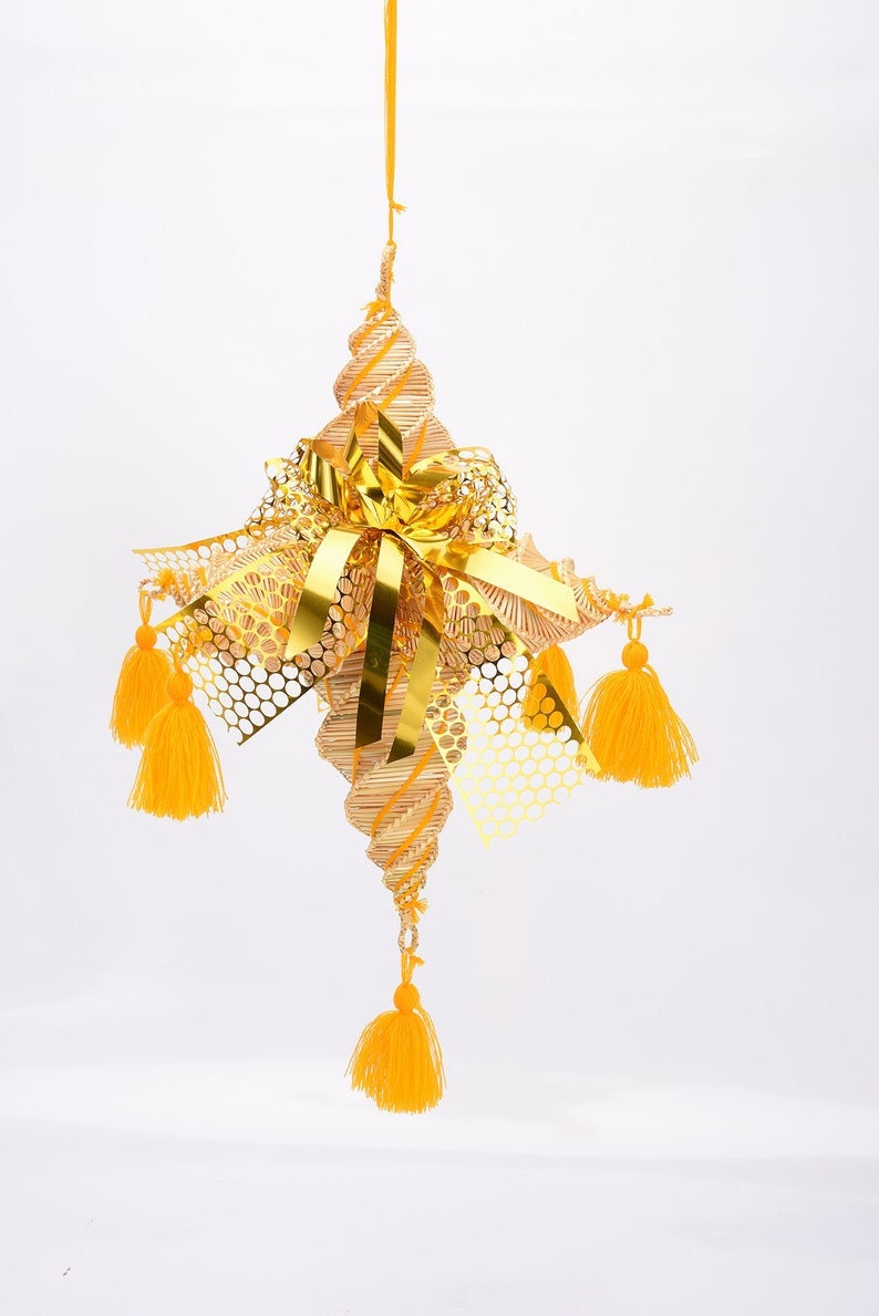 Woven Garland Ornaments-Christmas-Handmade-Palm Leaf-Boho-Fiesta Christmas Tree-Decor Christmas Mexican Christmas Ornaments128