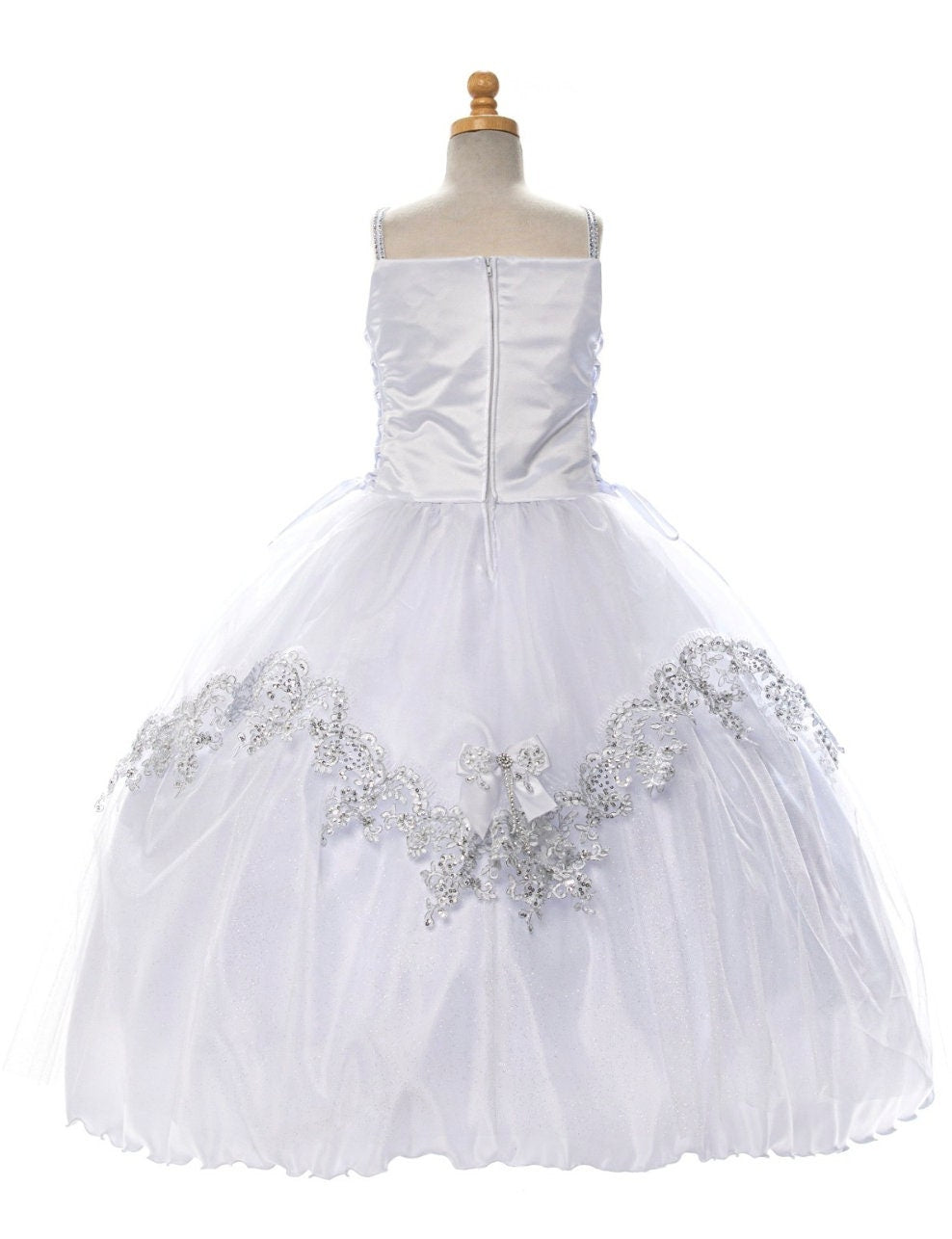 First Communion Dress/Vestido de Primera Communion/First Communion Dress with Lace White Flower Girl Communion Gown | Holy Communion Dress56