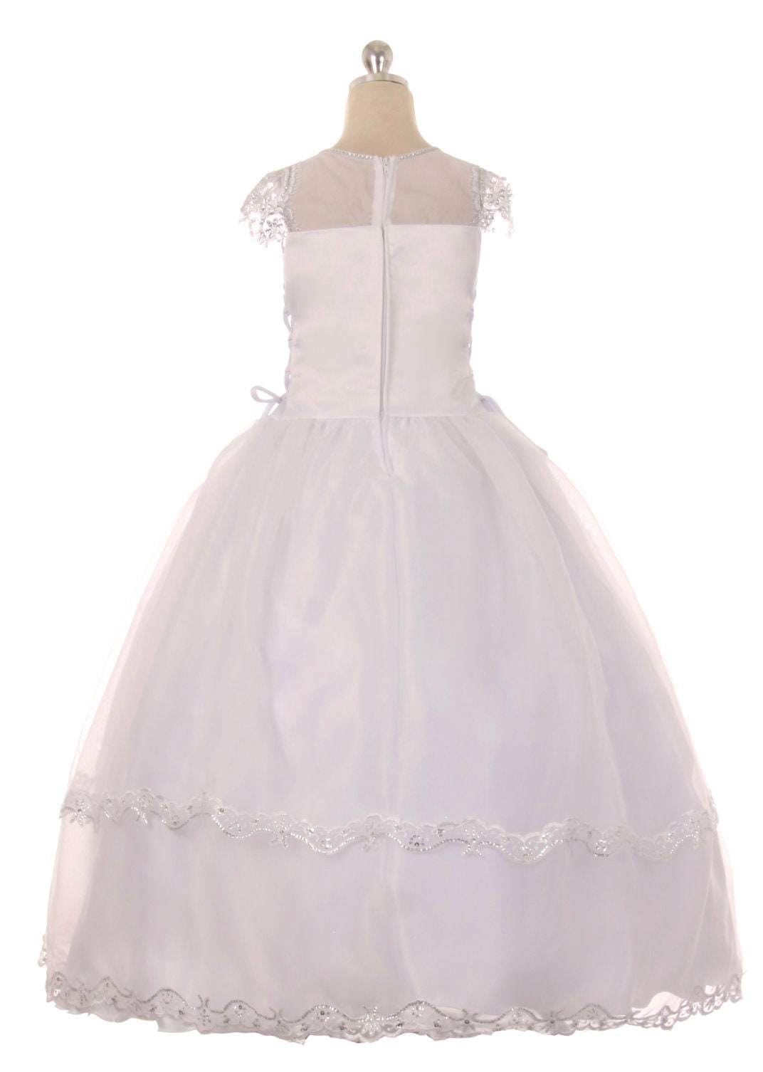 First Communion Dress/Vestido de Primera Communion/First Communion Dress with Lace White Flower Girl Communion Gown | Holy Communion Dress61