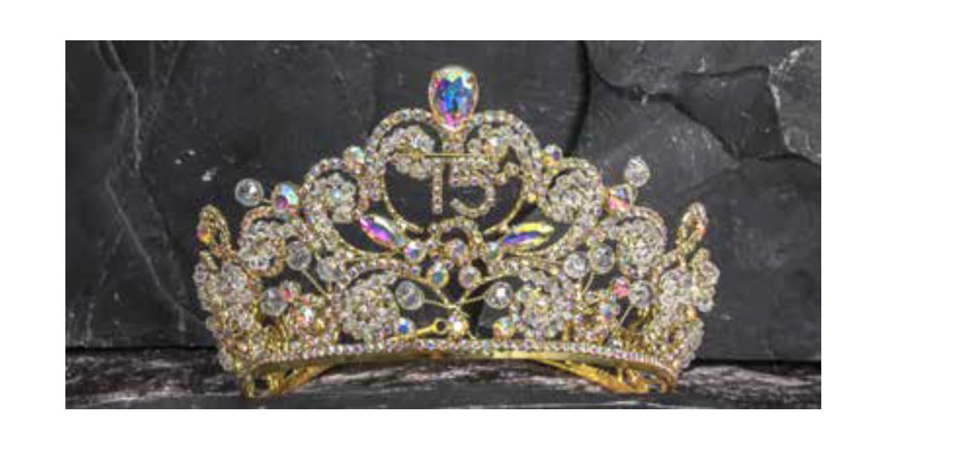Quinceanera Tiara, Crystal Tiara, Crown, Headpiece, Bridal Tiara, Quinceañera, Sweet 16 Tiara, Sparkling Tiara407