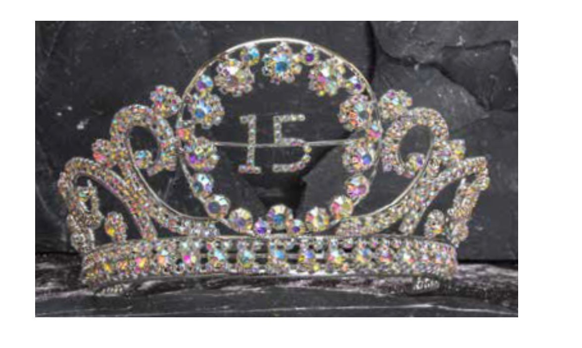 Quinceanera Tiara, Crystal Tiara, Crown, Headpiece, Bridal Tiara, Quinceañera, Sweet 16 Tiara, Sparkling Tiara368