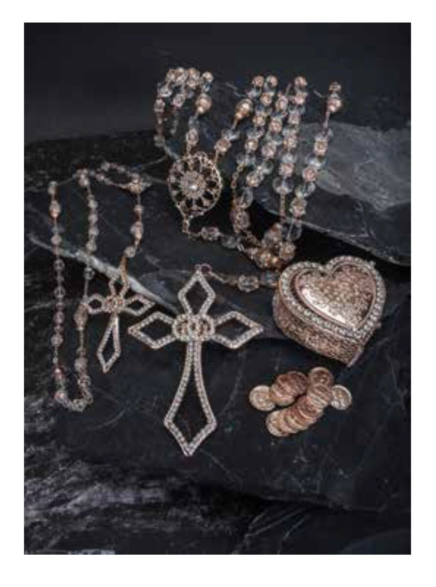 Set de Rosario, Arras y Lazo/Set of Rosary, Arras and Beautiful Wedding Lasso and Matching Rosary and Arras389