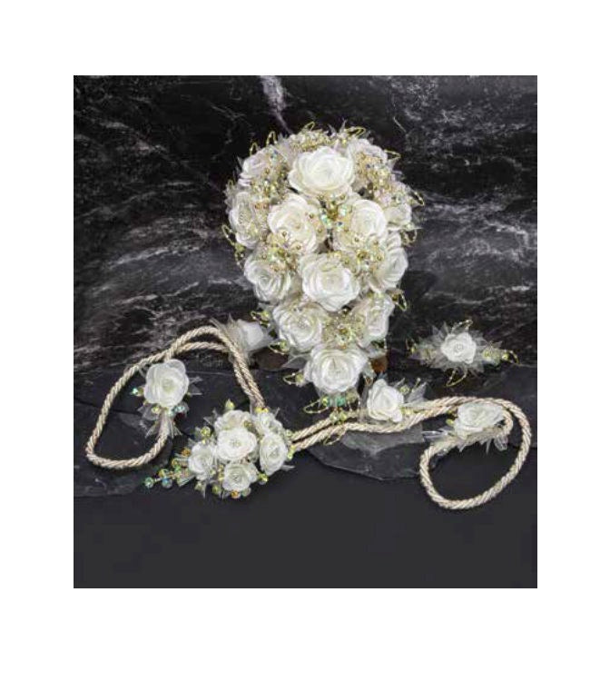 Set with hairpiece and laso included/Wedding Bouquet/Ramo de Nova47