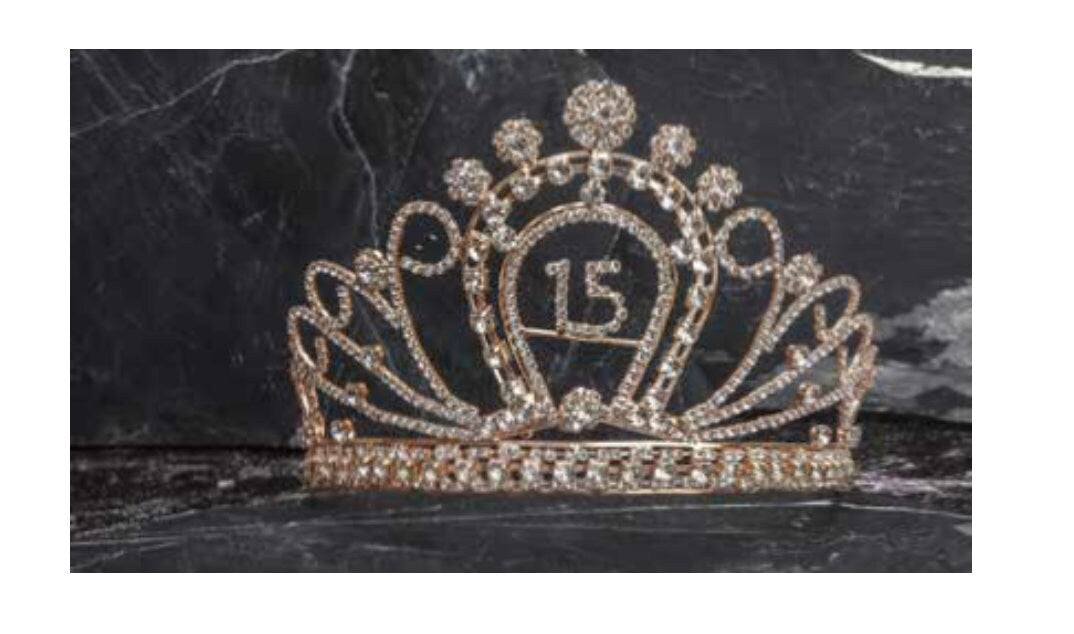 Quinceanera Tiara, Crystal Tiara, Crown, Headpiece, Bridal Tiara, Quinceañera, Sweet 16 Tiara, Sparkling Tiara385