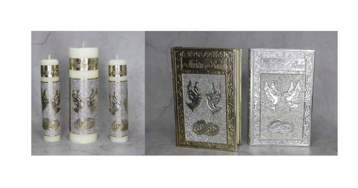 Wedding Unity Candle Set 3 piece Set, Vela para Boda de 3 Piezas337