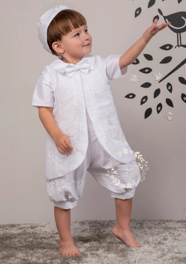 Peace Boy's Baptism/Christening Gown, Romper/Traje de Bautizo para Nino85
