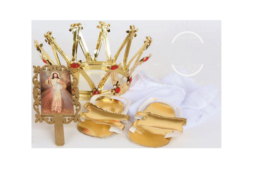 Trajecito de Nino de la Misericordia Niño Dios con accesorios Incluidos/Baby Jesus Outfit181