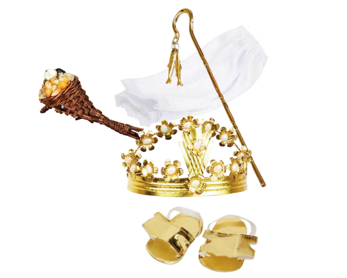 Trajecito de Nino de La Abundancia Niño Dios con accesorios Incluidos/Baby Jesus Outfit203