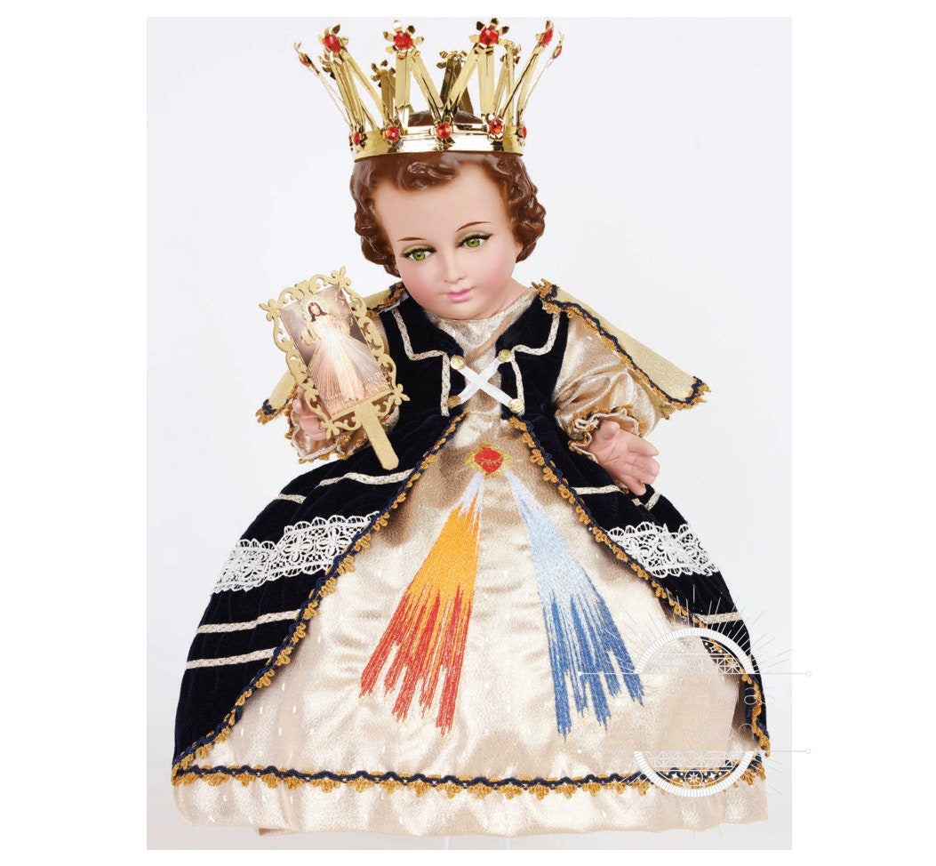 Trajecito de Nino de la Misericordia Niño Dios con accesorios Incluidos/Baby Jesus Outfit181