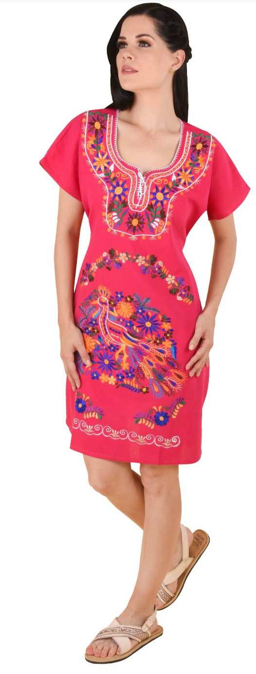 Vestido Mexican con Flores /Mexican Embroidery Dress with Flowers160
