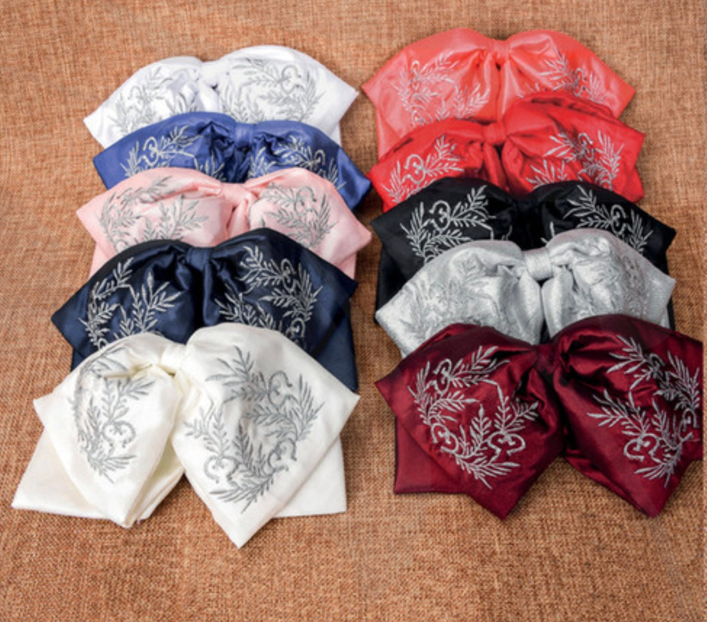 Embroidered Charro Bow, Mexican Bow, Charro, Bow Tie, Embroidery, Mariachi Accessories M3 237