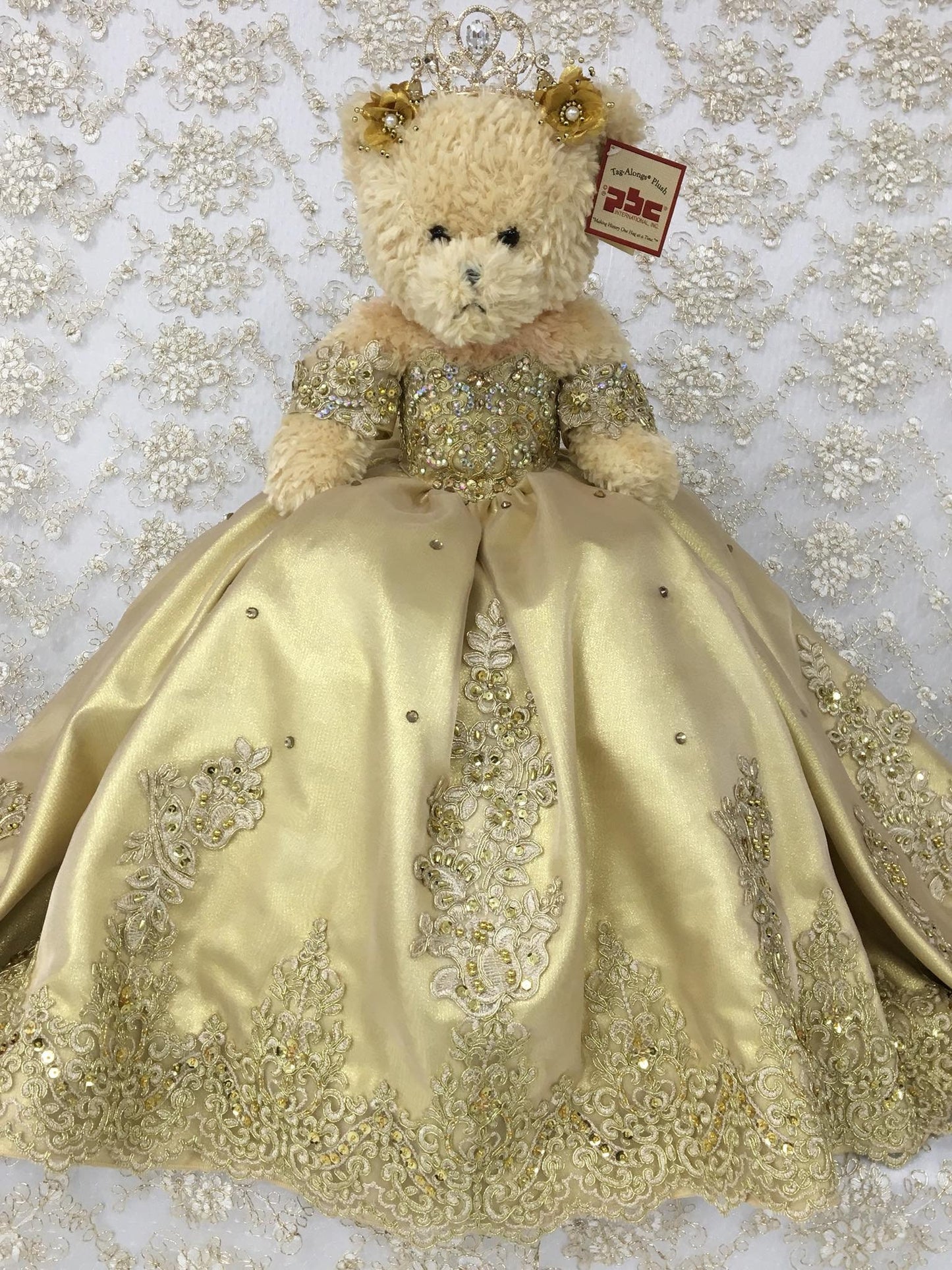 Personalized Quinceanera Teddy Bear Dress, Custom made Teddy Bear Dress, Includes Custom made Dress and Bear458