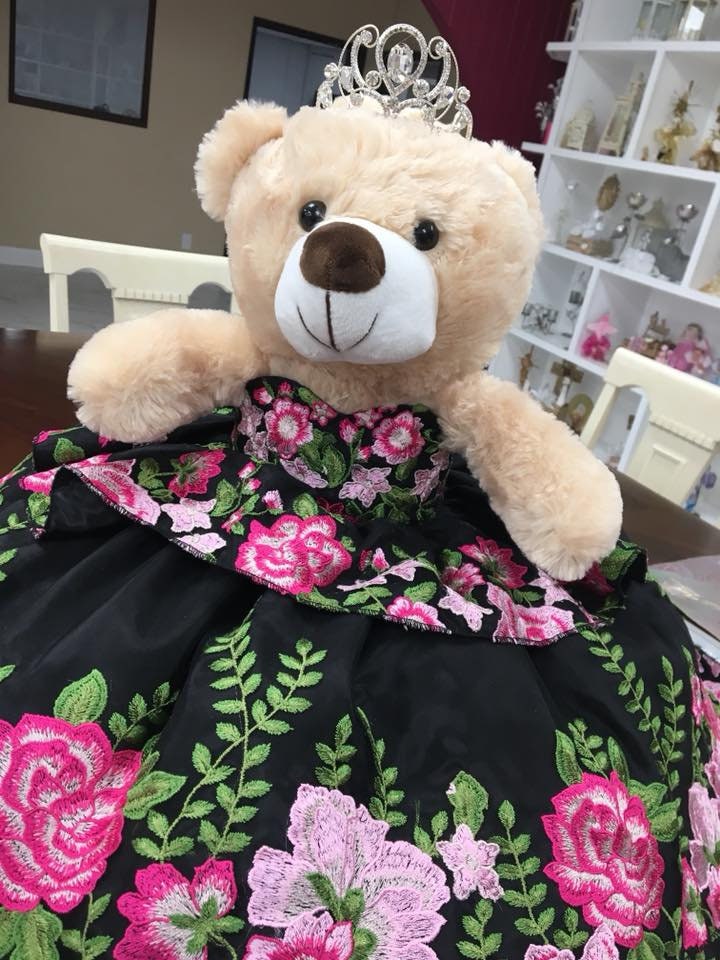 Personalized Quinceanera Teddy Bear Dress, Custom made Teddy Bear Dress, Includes Custom made Dress and Bear285