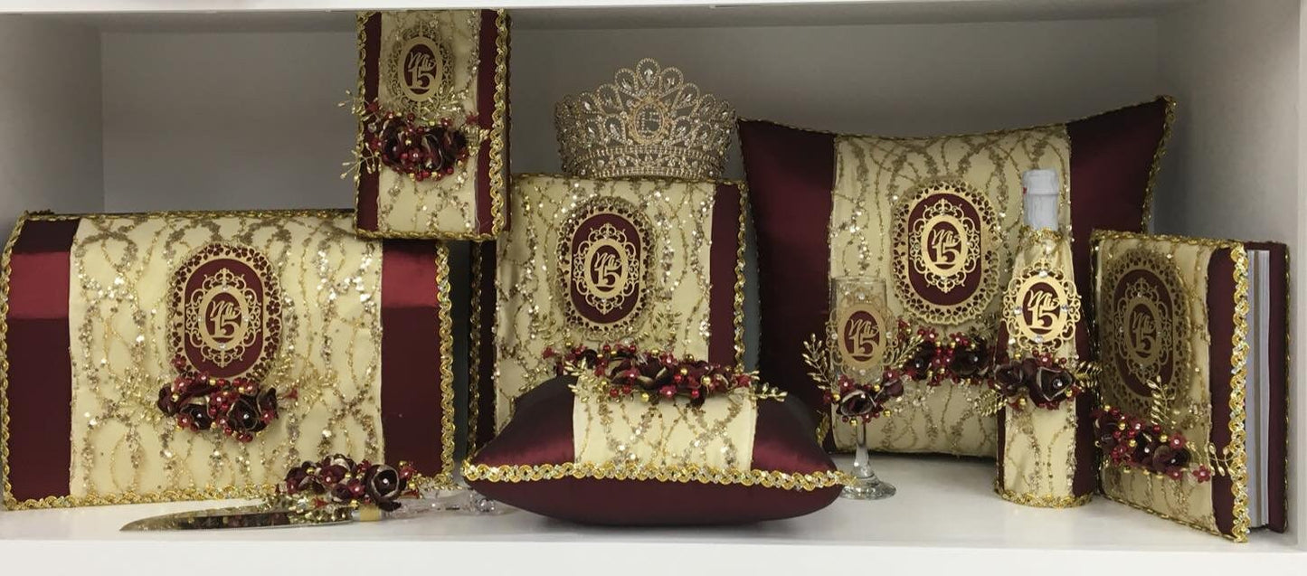 Set de Cojines para Quinceanera/Custom made Pillow Set/ Set de Cojines para Quinceanera Custom Sweet Sixteen Set Quinceanera Pillow Set248