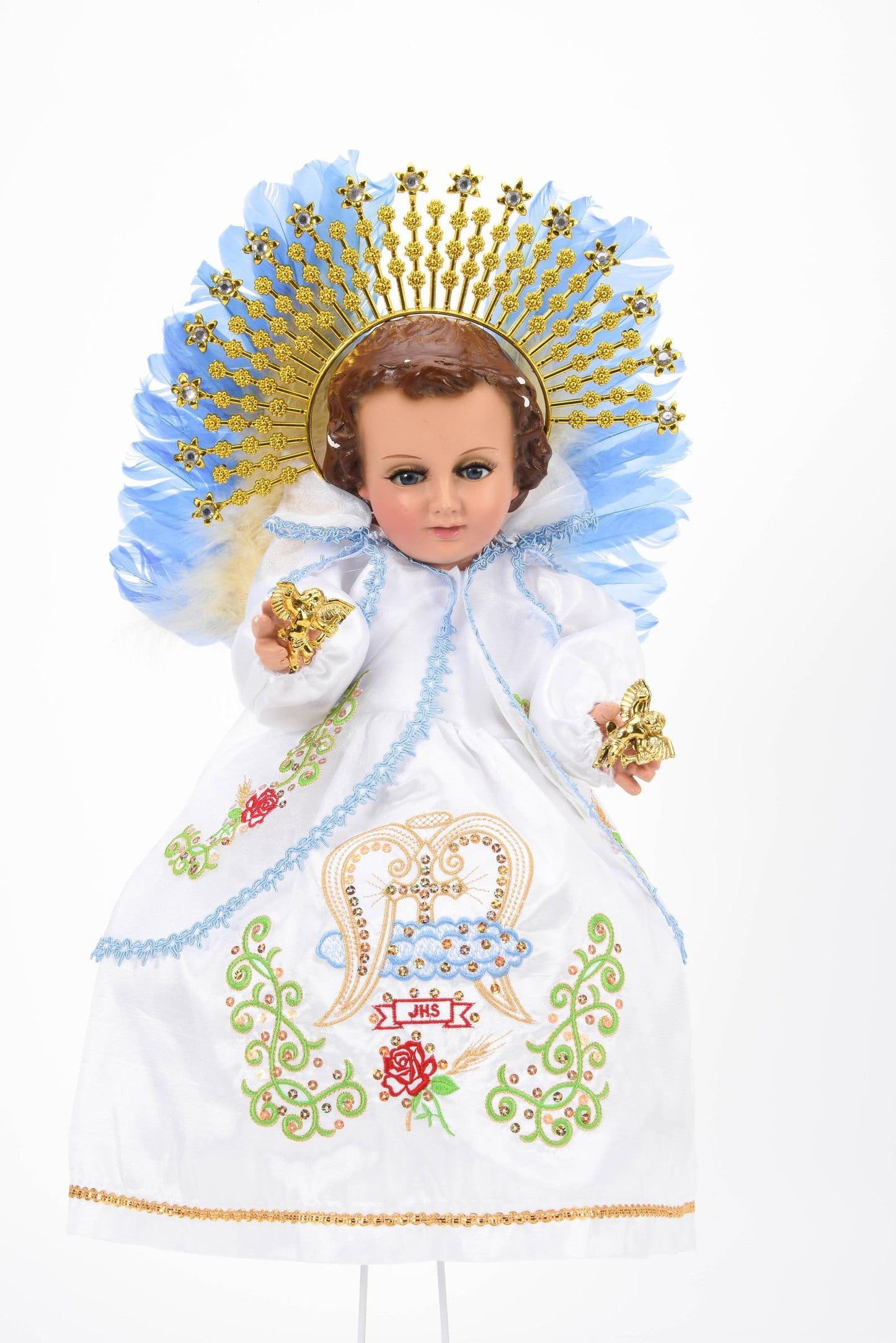 Trajecito de Angel de la Luz para Niño Dios con accesorios Incluidos/Baby Jesus Outfit20