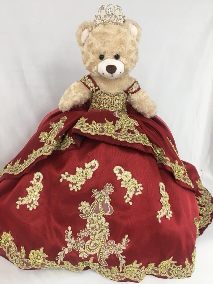 Personalized Quinceanera Teddy Bear Dress, Custom made Teddy Bear Dress, Includes Custom made Dress and Bear535