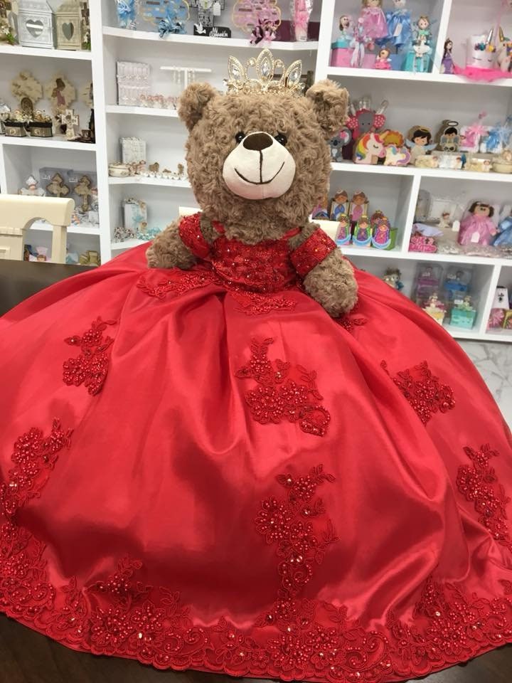 Personalized Quinceanera Teddy Bear Dress, Custom made Teddy Bear Dress, Includes Custom made Dress and Bear458