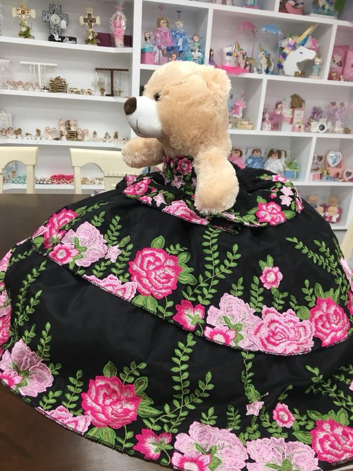 Personalized Quinceanera Teddy Bear Dress, Custom made Teddy Bear Dress, Includes Custom made Dress and Bear285