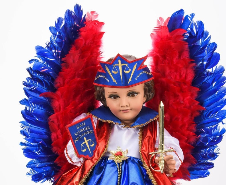 Trajecito de San Miguel Arcángel para Niño Dios con accesorios Incluidos/Baby Jesus Outfit97