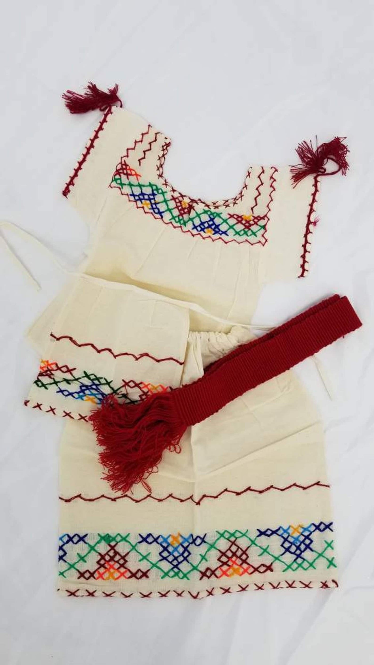 Traje de Michoacan para Nino y Nina Bordado a Mano de Manta Trajecito michoacán para nino y nina Michoacán traditional outfit22