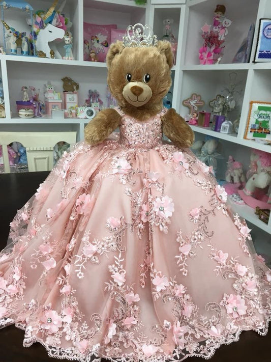 Personalized Quinceanera Teddy Bear Dress, Custom made Teddy Bear Dress, Includes Custom made Dress and Bear65